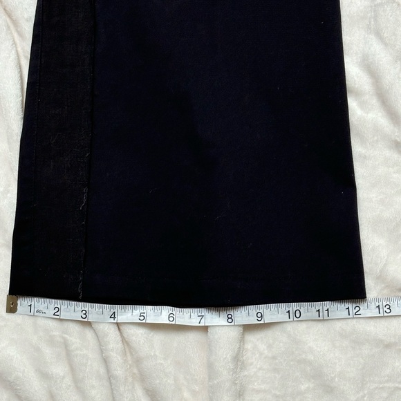 Mandorla Italian Exposed Seams Side Linen Band Wide Leg Pants, Slacks,Trousers - Picture 5 of 10